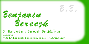 benjamin bereczk business card